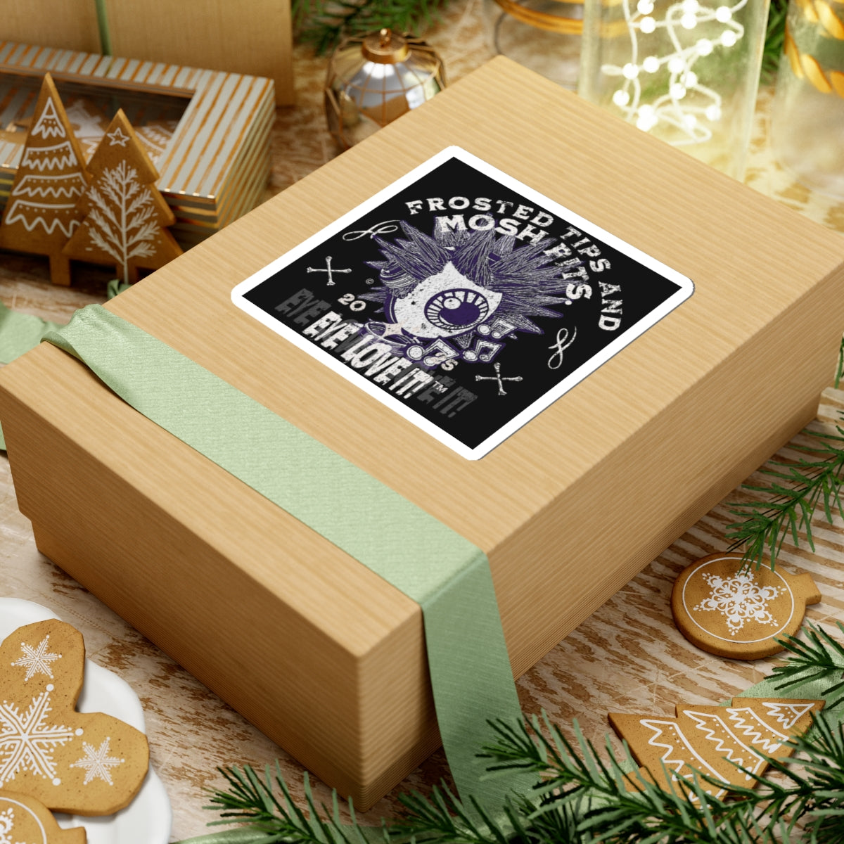 Frosted Tips and Mosh Pits Kiss-Cut Sticker