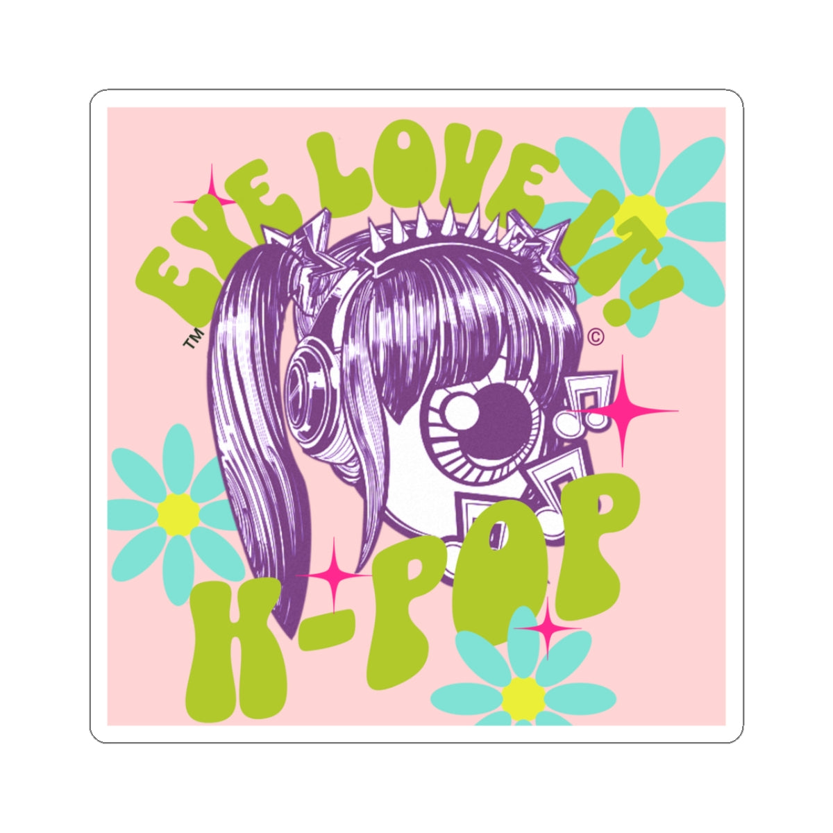 K=Pop on Top! Kiss-Cut Sticker
