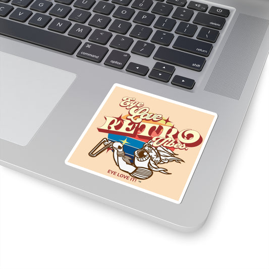 Vibes Retro Kiss-Cut Sticker